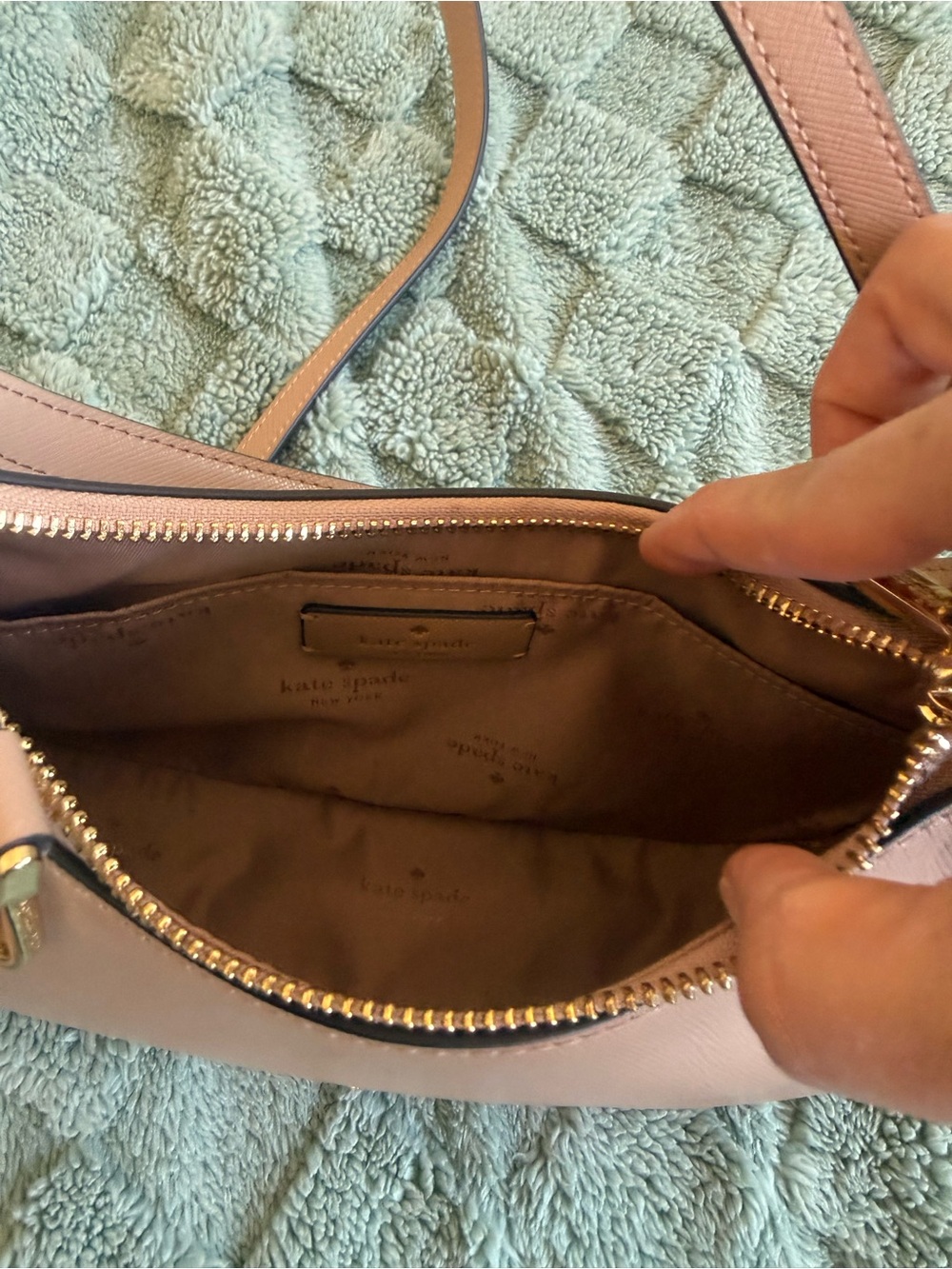 kate spade Tan Crescent Shoulder Bag with Gold Hardware - Picture 5 of 5